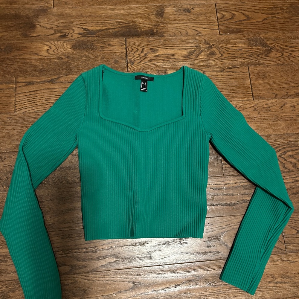 Forever 21 bright Kelly green Knit Top